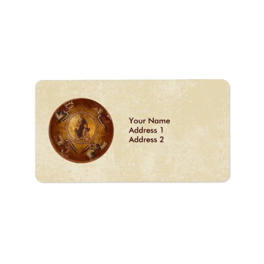 Christ das Christliche Symbol des Pantakrators Adressaufkleber (Vorne)