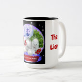 Christ das Lamm hat die Tasse des Kaffees aufgewor (VorderseiteRechts)