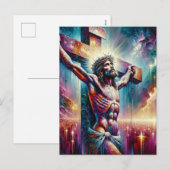 CHRIST DAS LICHT FEIERTAGSPOSTKARTE (Vorne/Hinten)