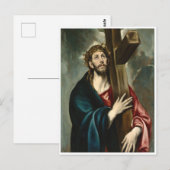 Christ, der das Kreuz trägt, El Greco Postkarte (Vorne/Hinten)