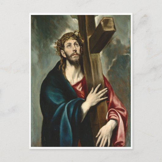 Christ, der das Kreuz trägt, El Greco Postkarte (Vorderseite)