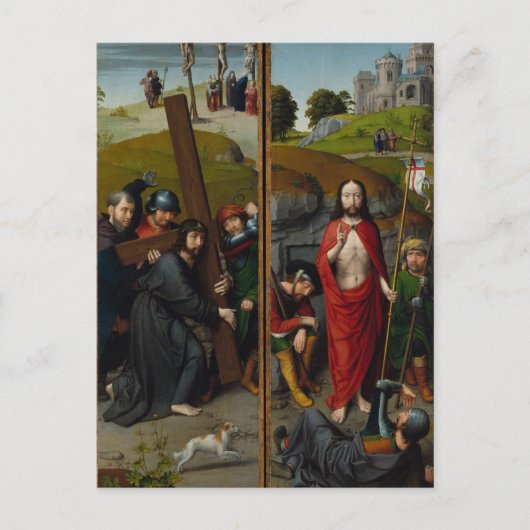 Christ, der das Kreuz trägt Postkarte (Vorderseite)