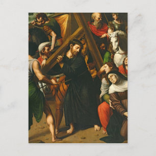 Christ, der das Kreuz trägt Postkarte