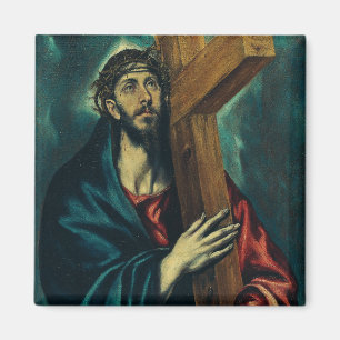Christ, der das Kreuz von El Greco trägt Magnet