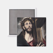 Christ, der das Kreuzmagnet trägt Magnet (Vorderseite/Rückseite)