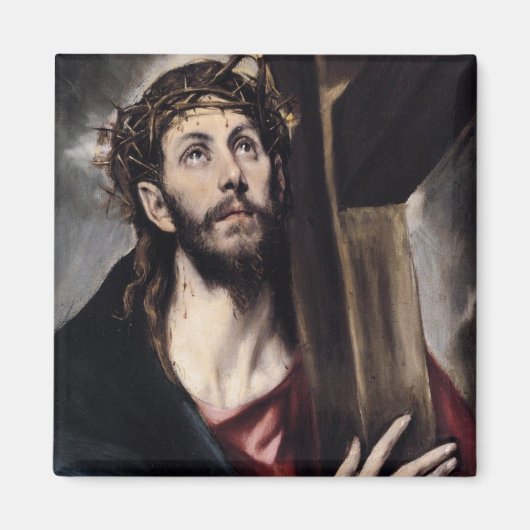 Christ, der das Kreuzmagnet trägt Magnet (Vorne)