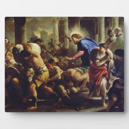 Christ, der die Händler aus dem Tempel treibt Fotoplatte (Vorderseite)