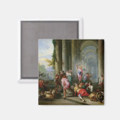 Christ, der die Händler aus dem Tempel treibt Magnet (Vorderseite/Rückseite)