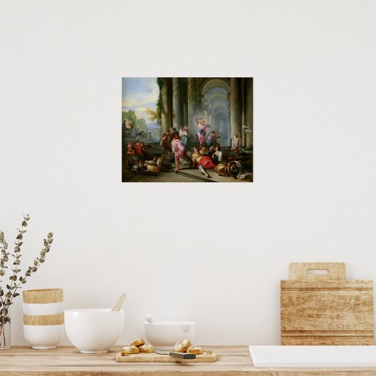 Christ, der die Händler aus dem Tempel treibt Poster (Küche)