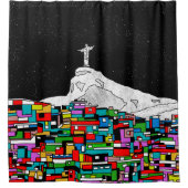 Christ der Erlöser Rio de Janeiro Duschvorhang (Vorderseite)