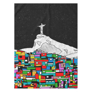 Christ der Erlöser Rio de Janeiro Tischdecke