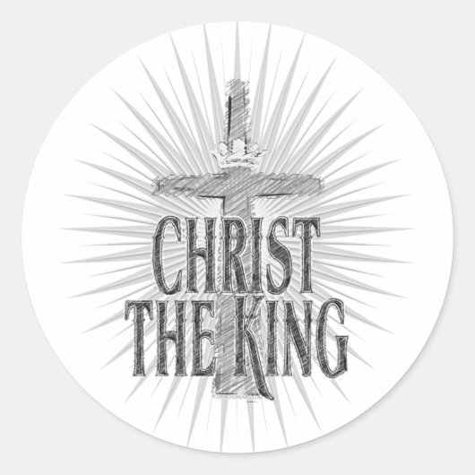 Christ der König-2 Runder Aufkleber (Vorderseite)