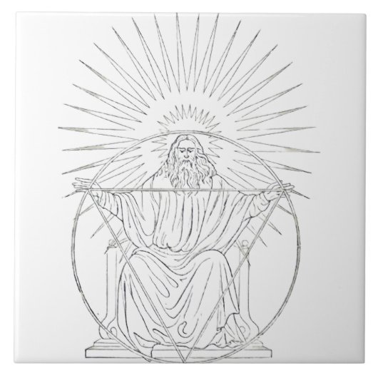 Christ der König Mittelalterszene Fliese (Vorderseite)