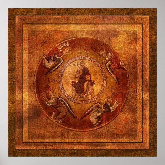 Christ der Pantokrator Christliche Ikonographie Poster (Vorne)