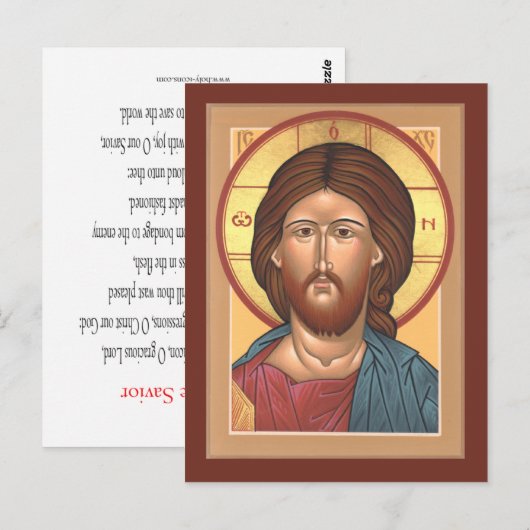 Christ der Retter Postkarte (Vorne/Hinten)