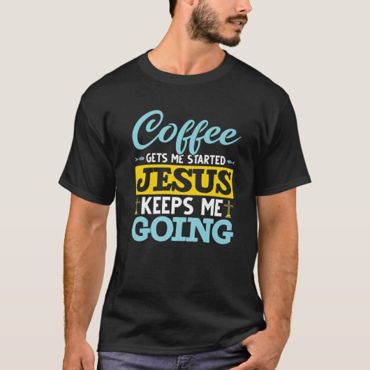 Christ Devo Christlicher Kaffee Lover Jes T-Shirt (Vorderseite)