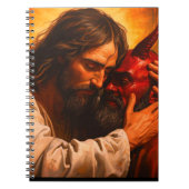 Christ Embracing Lucifer-Notebook Notizblock (Vorderseite)