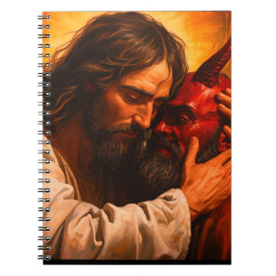 Christ Embracing Lucifer-Notebook Notizblock