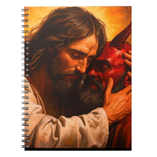 Christ Embracing Lucifer-Notebook Notizblock (Vorderseite)