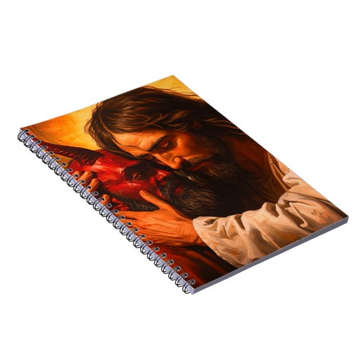 Christ Embracing Lucifer-Notebook Notizblock (Rechte Seite)