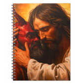 Christ Embracing Lucifer-Notebook Notizblock (Vorderseite)