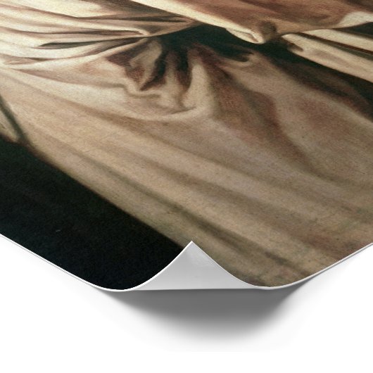 Christ Embracing St. Bernard Poster (Ecke)