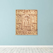 Christ Enthroned von einem Evangelistary Leinwanddruck (Insitu (Holzboden))