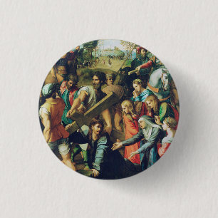 Christ Falling on the way to Calvary Button
