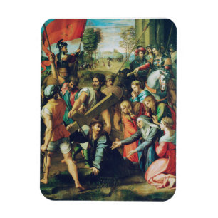 Christ Falling on the way to Calvary Magnet