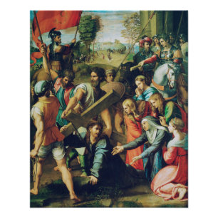 Christ Falling on the way to Calvary Poster