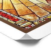 CHRIST-Fenster aus festem Glas Poster (Ecke)