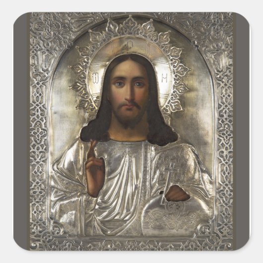 CHRIST Fine Art Quadratischer Aufkleber (Vorderseite)