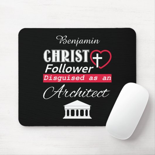 Christ Follower als Architekt Christlich getarnt Mousepad (Mit Mouse)