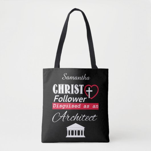 Christ Follower als Architekt Christlich getarnt Tasche (Vorderseite)