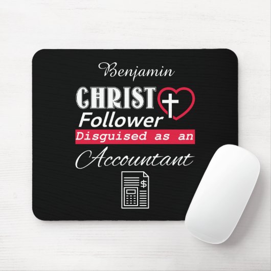 Christ Follower als Buchhalter Christlich getarnt Mousepad (Mit Mouse)