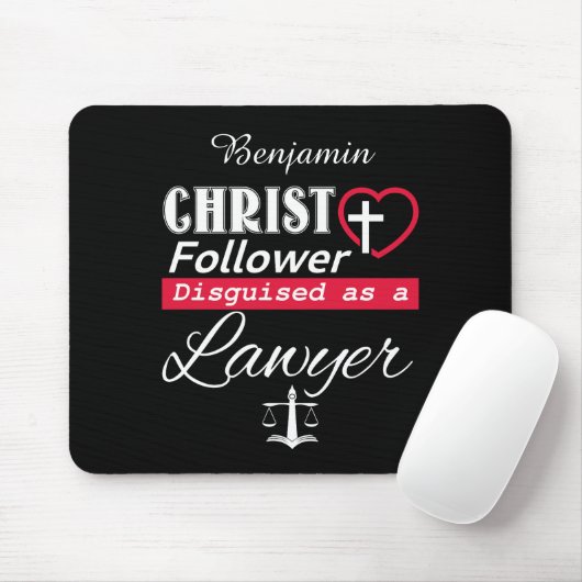 Christ Follower als Christlicher Anwalt getarnt Mousepad (Mit Mouse)