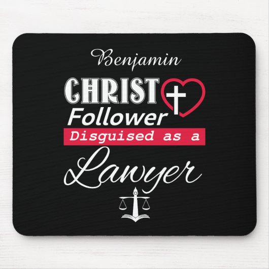 Christ Follower als Christlicher Anwalt getarnt Mousepad (Vorne)