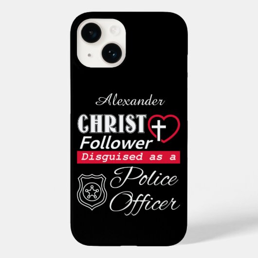 Christ Follower als Polizist getarnt Case-Mate iPhone Hülle (Rückseite)