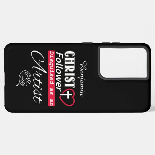 Christ Follower verkleidet als Christlicher Künstl Samsung Galaxy Hülle (Linke Seite)