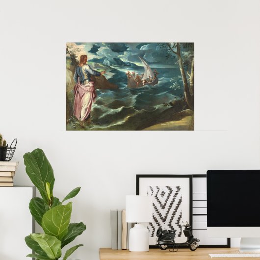 Christ Galilee - Jacopo Tintoretto Fine Art Poster (Heimbüro)