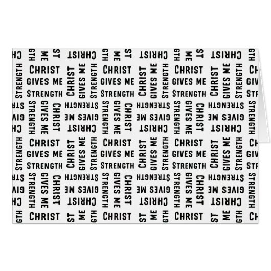 Christ gibt mir Kraft Parakaleo Note Karte (Vorderseite (Horizontal))