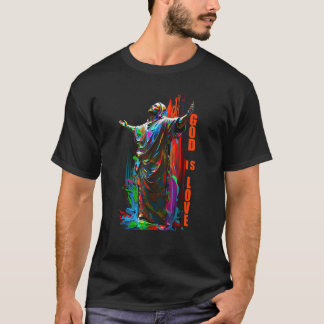 Christ God is Liebe Graffiti Design for Christlich T-Shirt