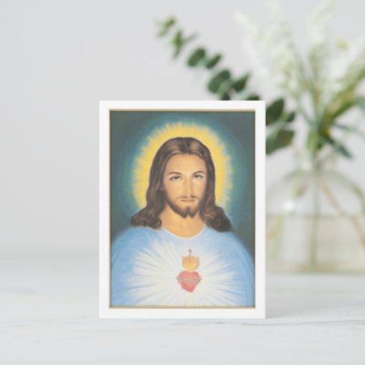 Christ heiliges Herz Postkarte (Stehend Vorderseite)