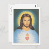 Christ heiliges Herz Postkarte (Vorne/Hinten)