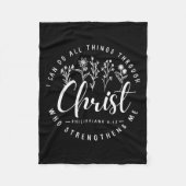 Christ I Can Do All Things Through Who Strengthens Fleecedecke (Vorderseite)