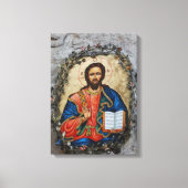 Christ Icon Höhle zeichnend Canvas Print Leinwanddruck (Vorderseite)