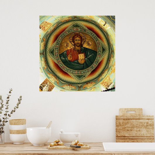 Christ Icon Hristos Pantocrator Poster (Küche)