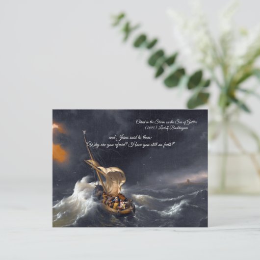 Christ im Sturm Postkarte (Stehend Vorderseite)