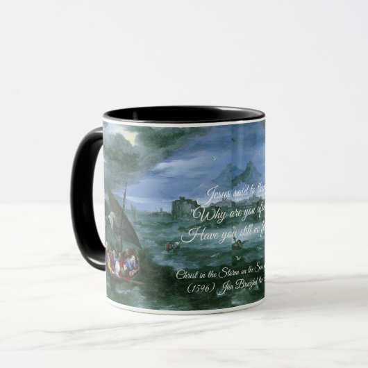 Christ im Sturm Tasse (Vorderseite Links)