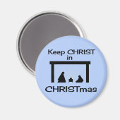 CHRIST in CHRISTmas-Magneten behalten Magnet (Vorderseite/Rückseite)